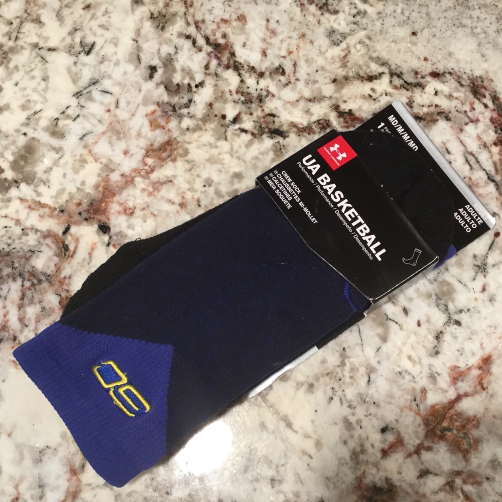 UA Steph Curry basketball socks Medium NWT